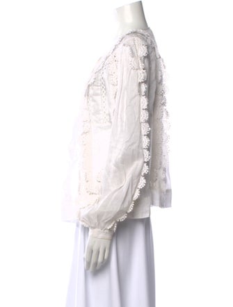 Isabel Marant Square Neckline Three-Quarter Sleeve Blouse