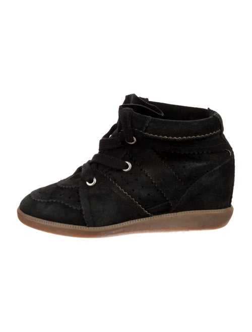 Isabel Marant Suede Scalloped Accent Lace-Up Boots