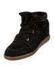 Isabel Marant Suede Scalloped Accent Lace-Up Boots