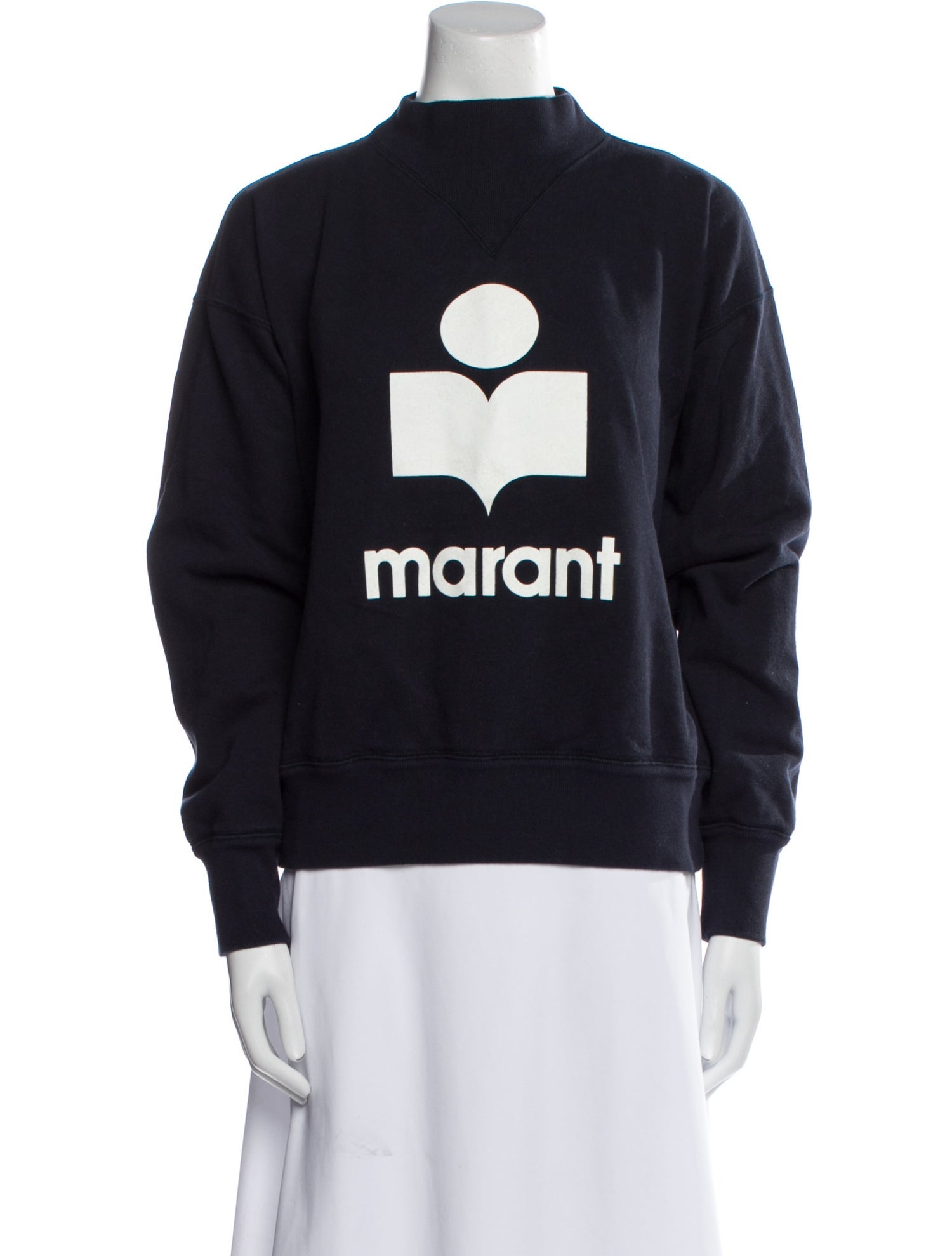 Isabel Marant Graphic Print Mock Neck Sweatshirt