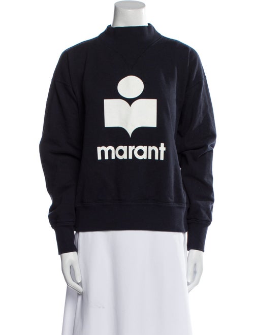 Isabel Marant Graphic Print Mock Neck Sweatshirt