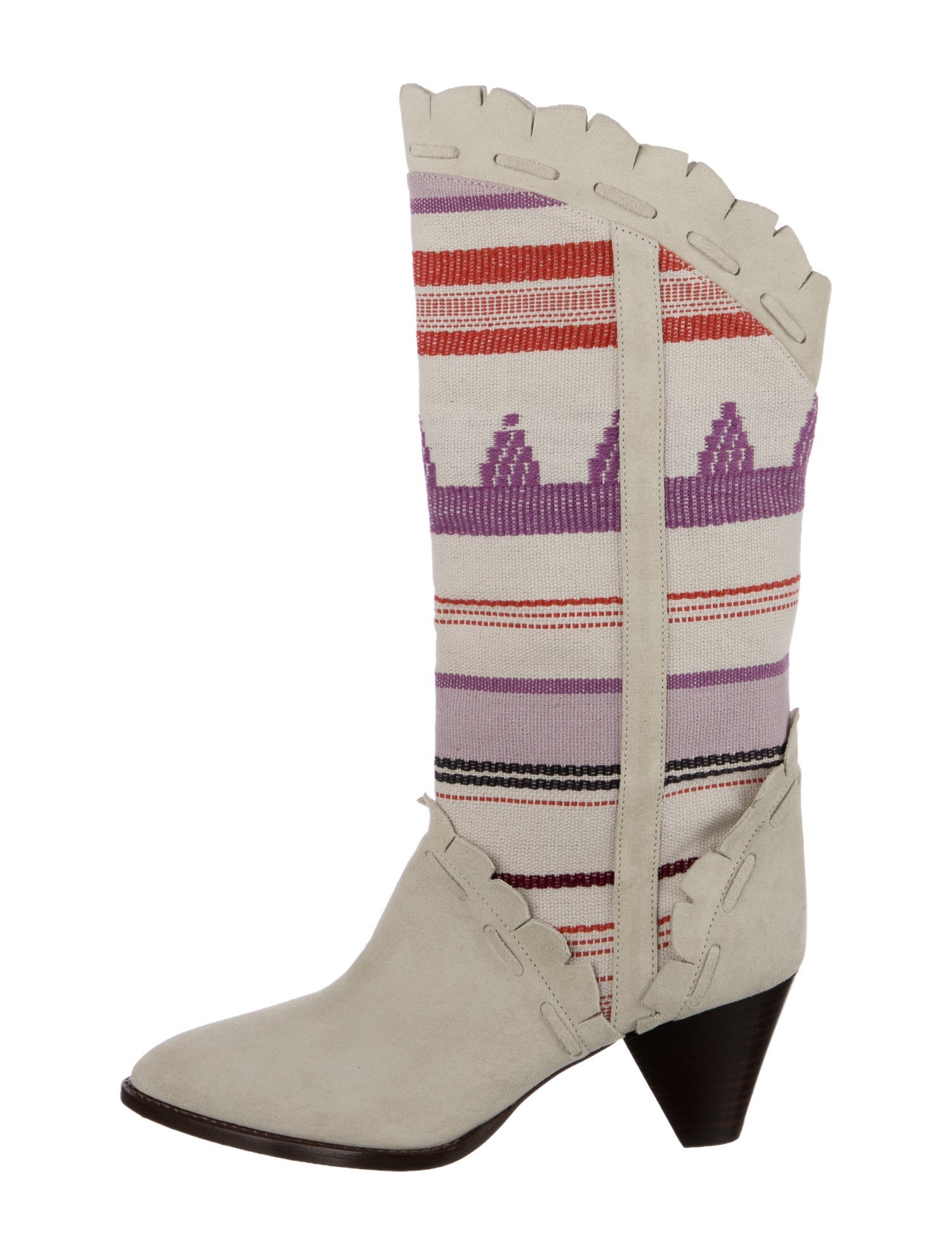 Isabel Marant Suede Printed Sock Boots