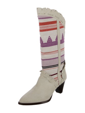Isabel Marant Suede Printed Sock Boots