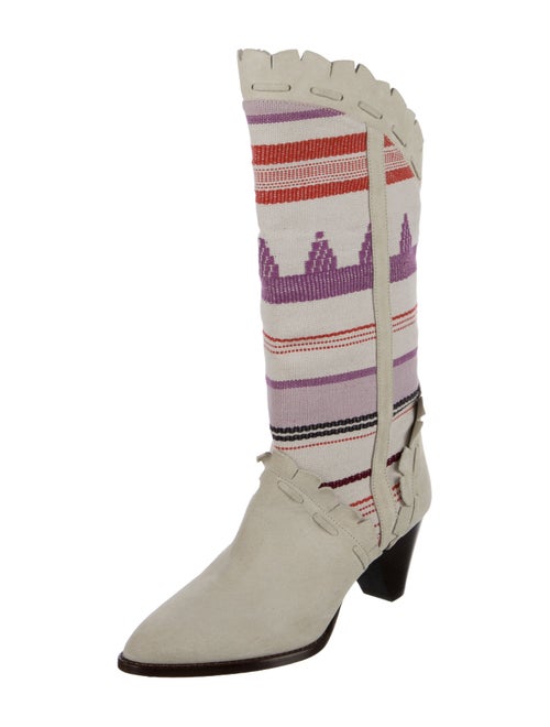 Isabel Marant Suede Printed Sock Boots