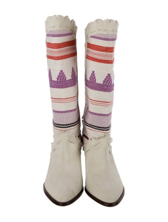 Isabel Marant Suede Printed Sock Boots