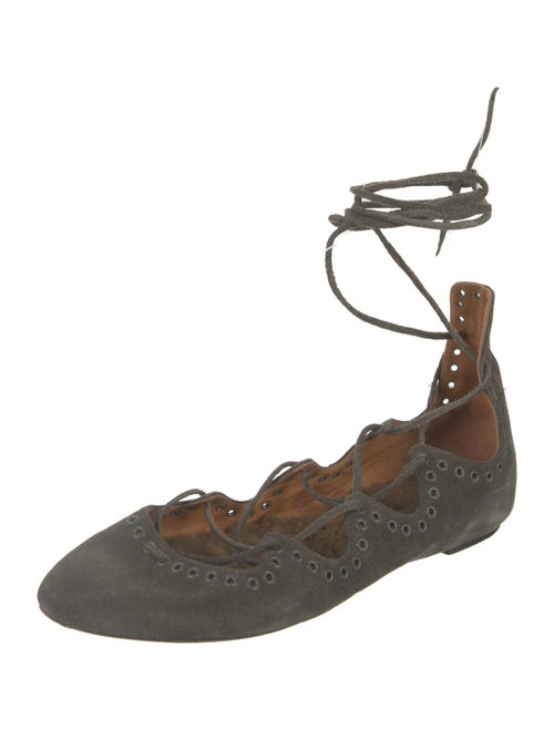 Isabel Marant Suede Animal Print D'Orsay Flats