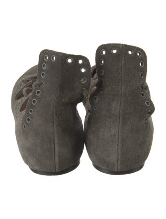Isabel Marant Suede Animal Print D'Orsay Flats