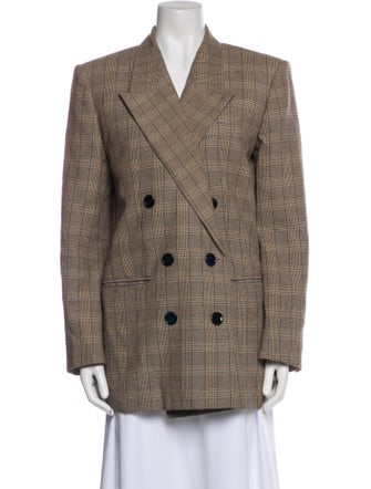 Isabel Marant Plaid Print Blazer
