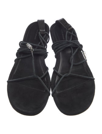 Isabel Marant Suede Beaded Accents Gladiator Sandals