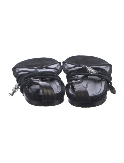 Isabel Marant Suede Beaded Accents Gladiator Sandals