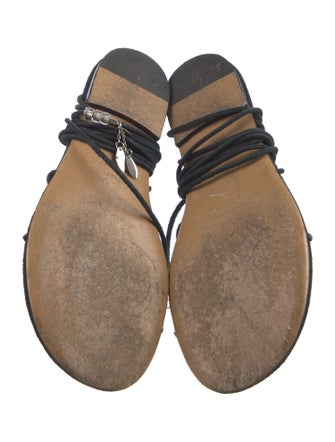 Isabel Marant Suede Beaded Accents Gladiator Sandals