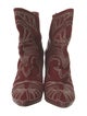 Isabel Marant Suede Embroidered Accent Boots