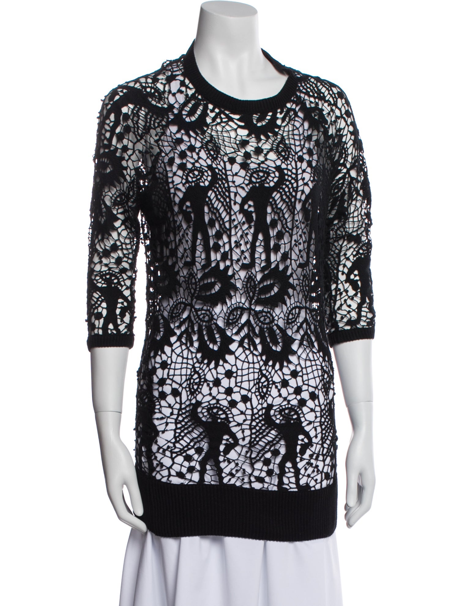 Isabel Marant Lace Pattern Crew Neck Tunic