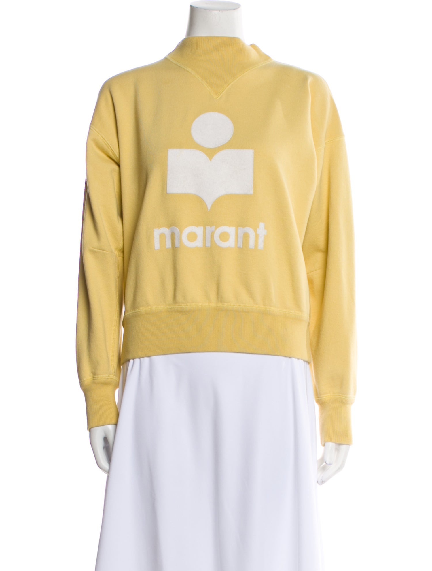 Isabel Marant Graphic Print Mock Neck Sweatshirt