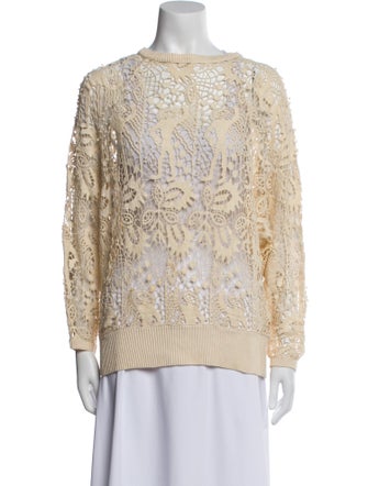 Isabel Marant Lace Pattern Bateau Neckline Sweatshirt