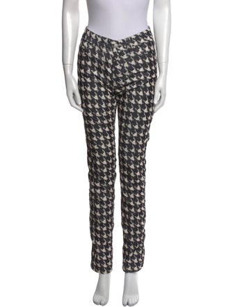 Étoile Isabel Marant Houndstooth Print Skinny Leg Pants