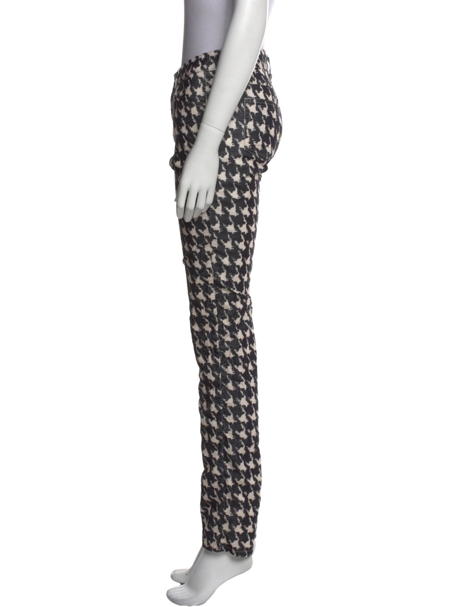 Étoile Isabel Marant Houndstooth Print Skinny Leg Pants