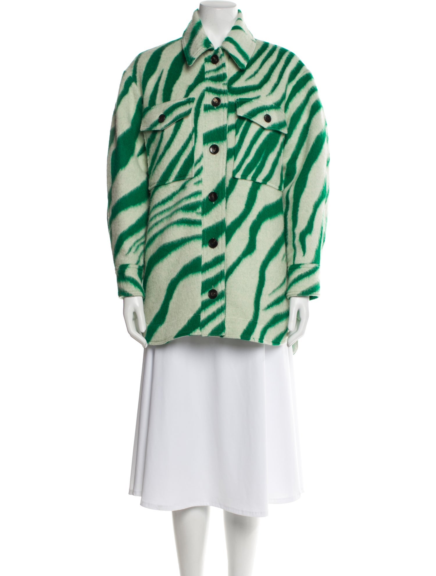 Isabel Marant Virgin Wool Striped Coat