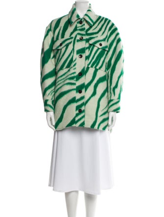 Isabel Marant Virgin Wool Striped Coat
