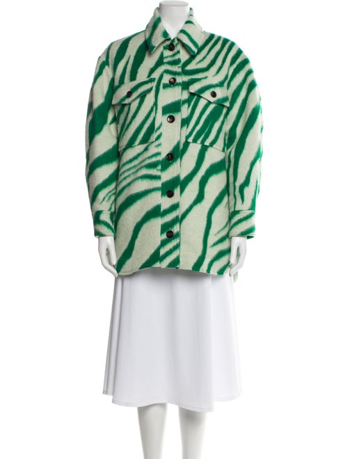 Isabel Marant Virgin Wool Striped Coat