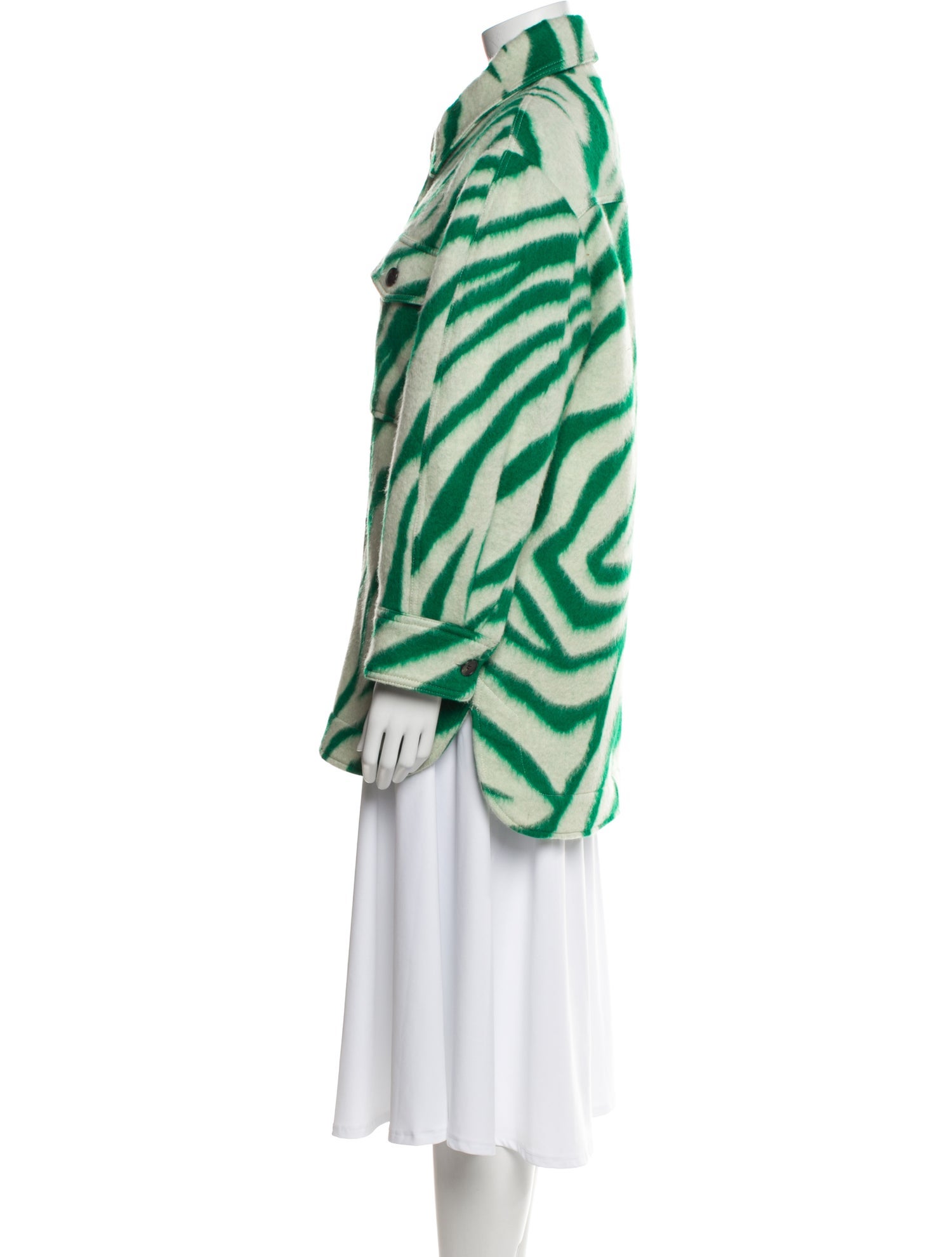 Isabel Marant Virgin Wool Striped Coat