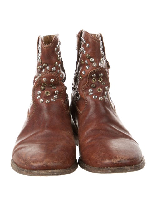 Isabel Marant Leather Studded Accents Combat Boots