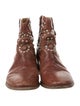 Isabel Marant Leather Studded Accents Combat Boots