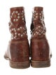Isabel Marant Leather Studded Accents Combat Boots