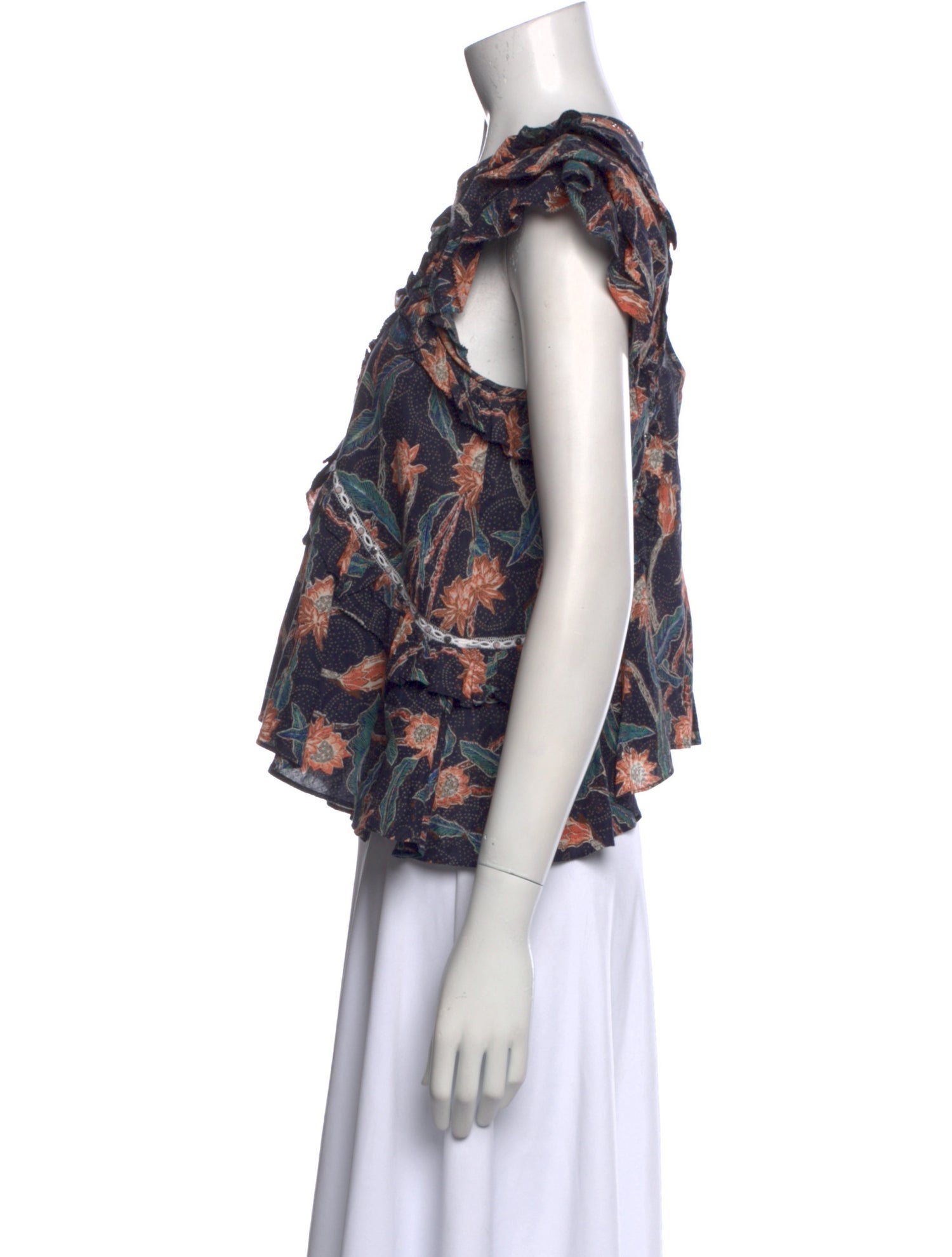 Isabel Marant Floral Print Crew Neck Blouse