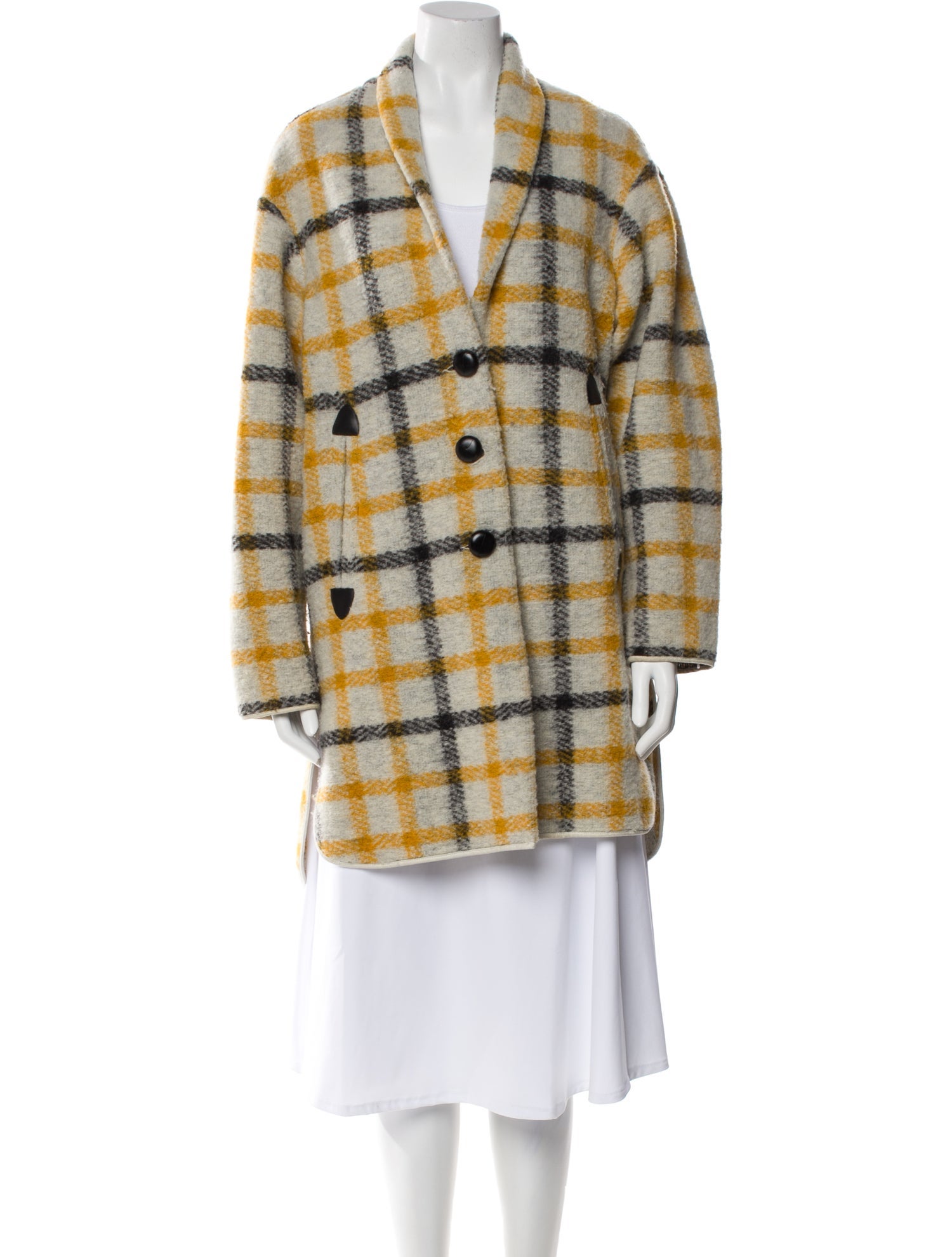 Étoile Isabel Marant Wool Plaid Print Jacket
