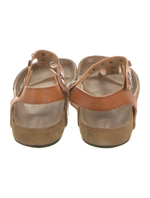 Isabel Marant Leather Studded Accents T-Strap Sandals