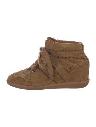 Isabel Marant Suede Wedge Sneakers