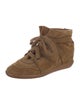 Isabel Marant Suede Wedge Sneakers