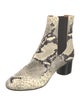 Isabel Marant Embossed Leather Animal Print Chelsea Boots