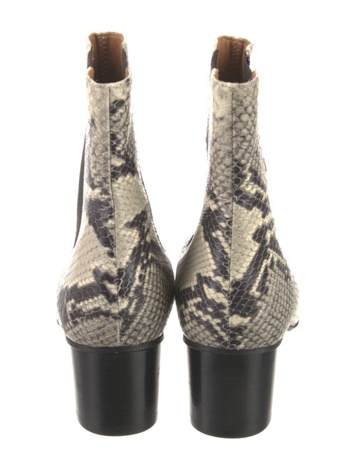 Isabel Marant Embossed Leather Animal Print Chelsea Boots