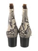 Isabel Marant Embossed Leather Animal Print Chelsea Boots