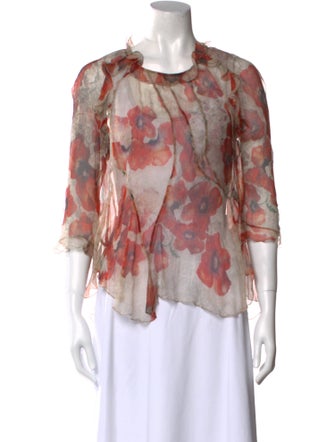 Isabel Marant Silk Floral Print Blouse