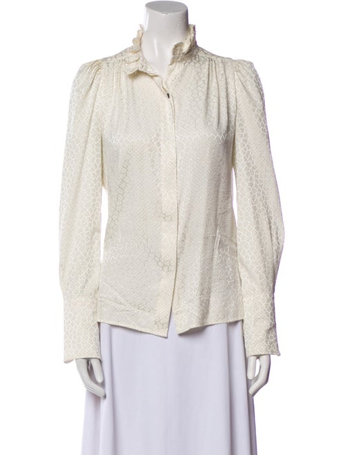 Isabel Marant Silk Printed Button-Up Top
