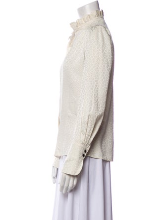 Isabel Marant Silk Printed Button-Up Top