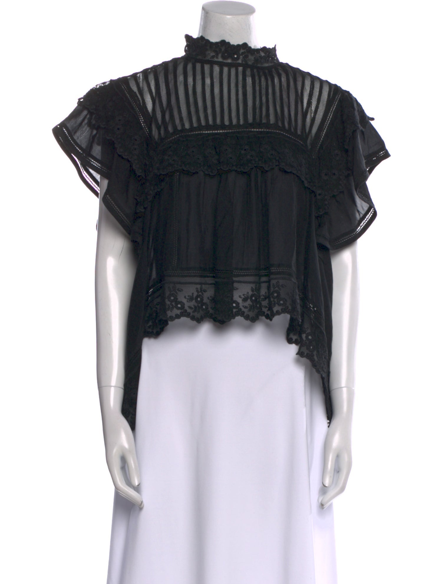 Isabel Marant Mock Neck Short Sleeve Crop Top w/ Tags