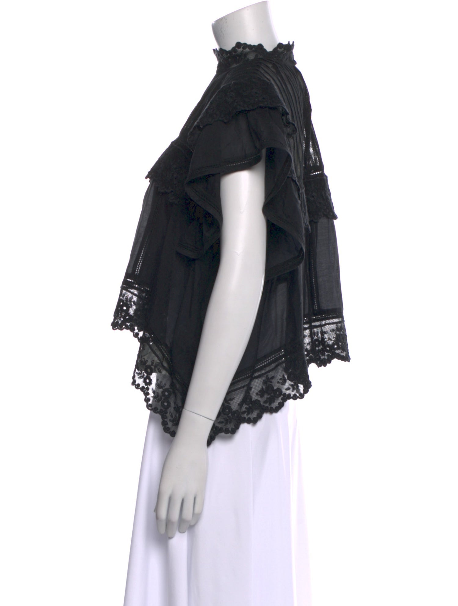 Isabel Marant Mock Neck Short Sleeve Crop Top w/ Tags