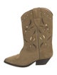 Isabel Marant Suede Patterned Western Boots