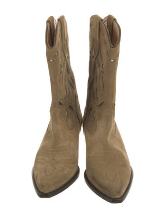 Isabel Marant Suede Patterned Western Boots