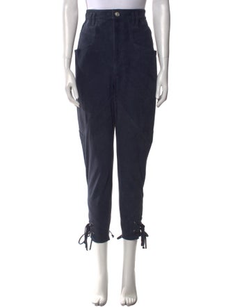 Isabel Marant Goat Leather Skinny Leg Pants