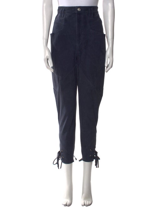Isabel Marant Goat Leather Skinny Leg Pants