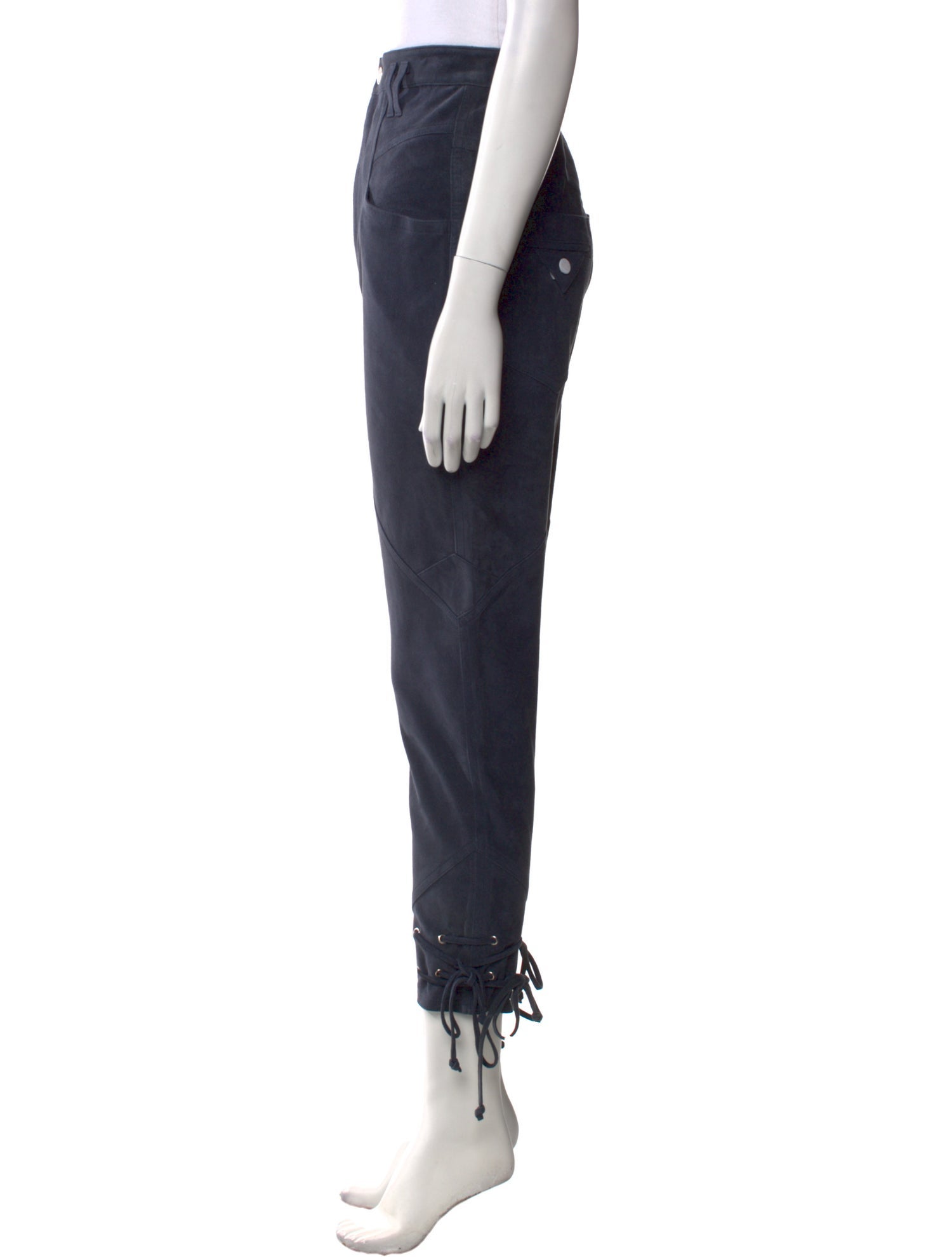 Isabel Marant Goat Leather Skinny Leg Pants