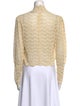 Isabel Marant Lace Pattern Mock Neck Crop Top