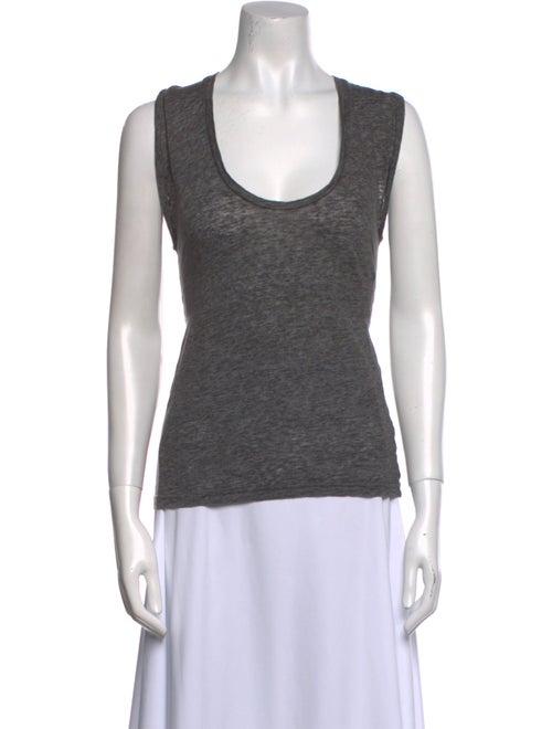 Isabel Marant Linen Scoop Neck Top