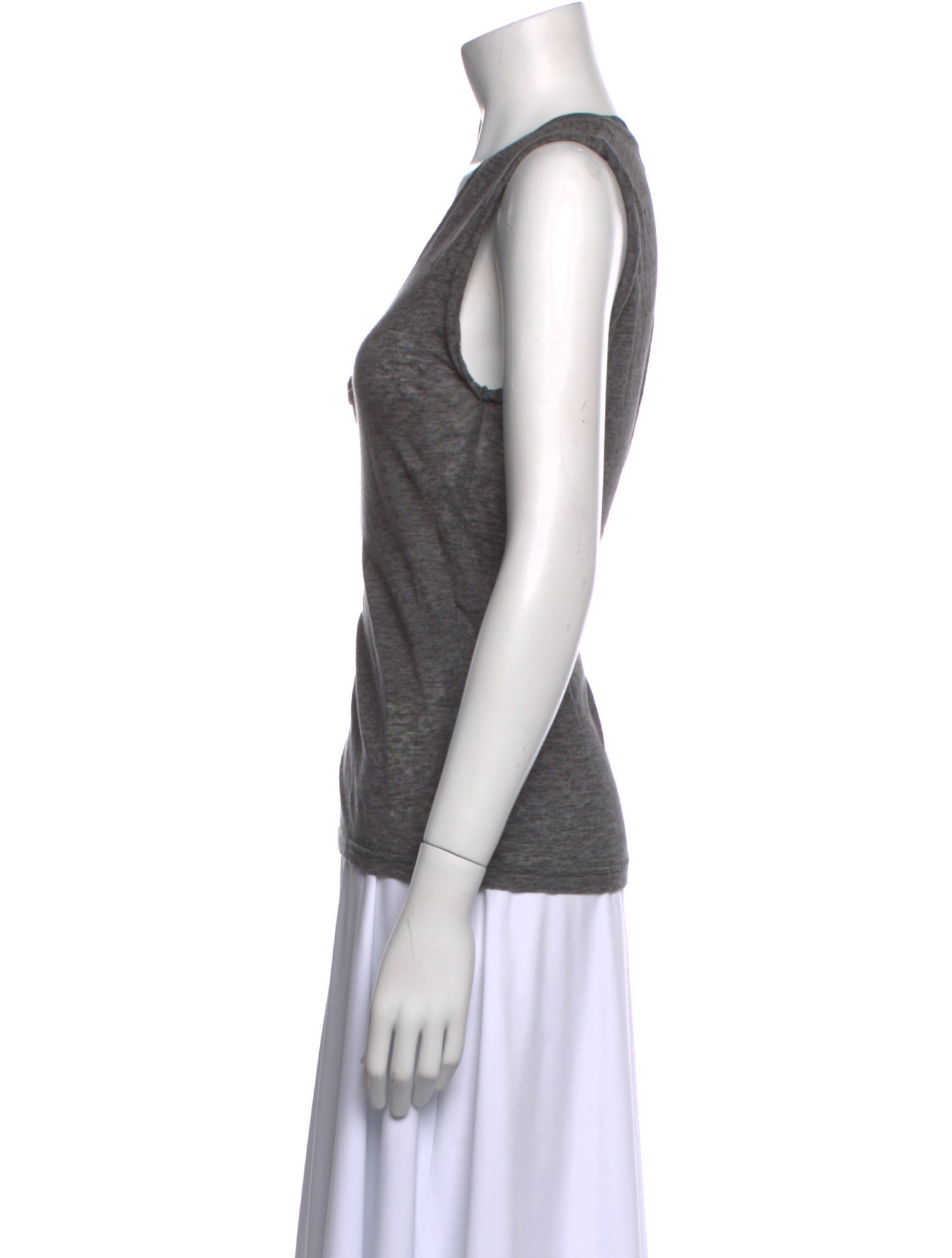 Isabel Marant Linen Scoop Neck Top