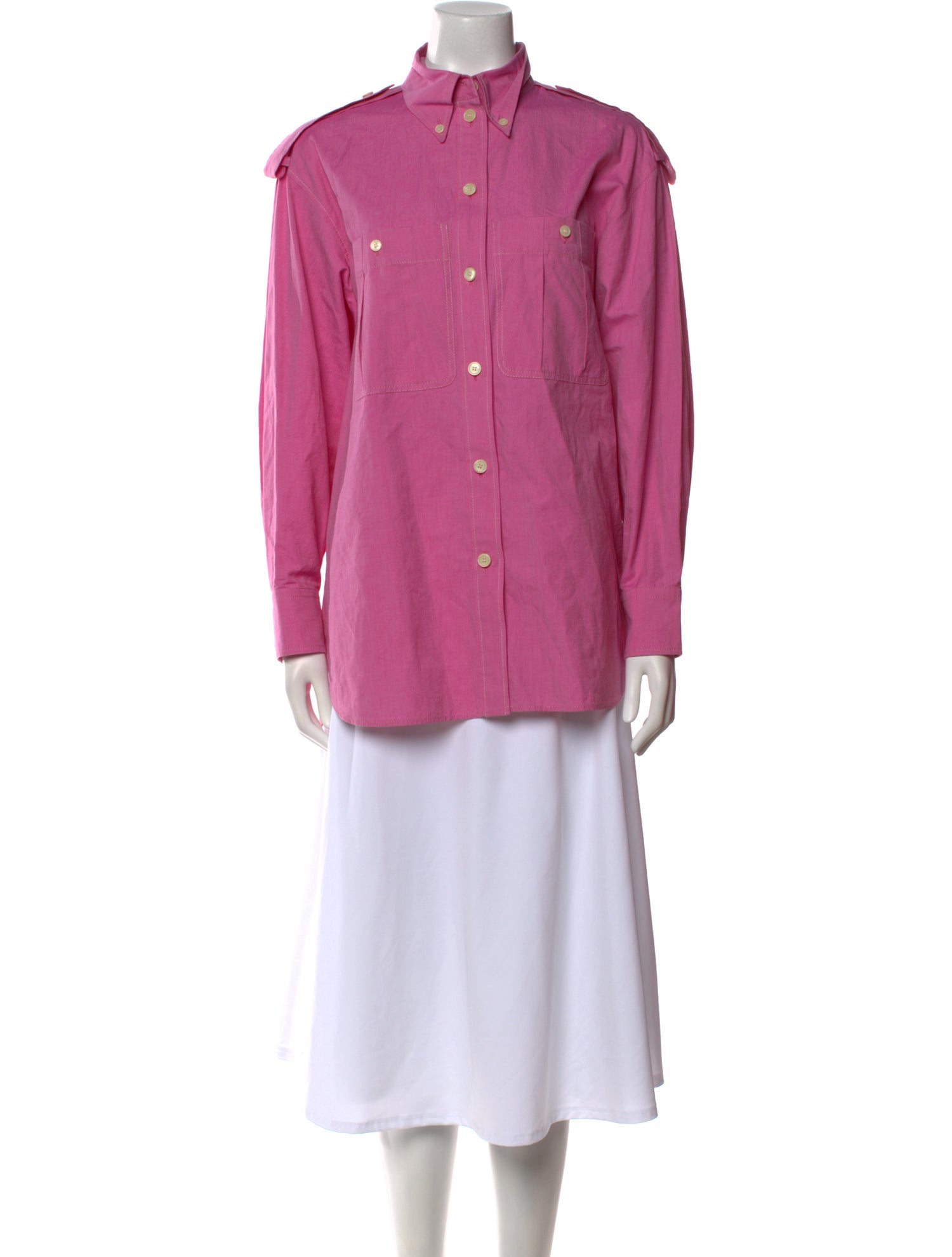 Isabel Marant Mock Neck Long Sleeve Button-Up Top w/ Tags